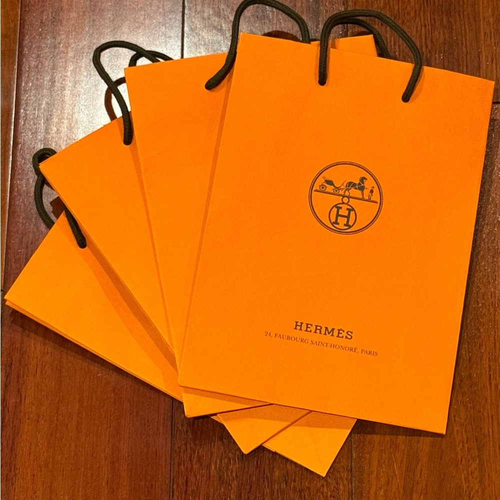 Hermes paper bag small size 8”W x 11.5”L